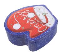 HOLIDYOYO Boîte de Rangement Fer Bonbons Décorations et Cadeaux de Fêtes Boîte à Biscuits de Noël Festive et Originale Forme de Gantier