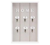 HOLIDYOYO Boîte de Rangement Murale pour Clés, Décor Nordique Chic | Panneau en Bois Dense à Surface Lisse, Tri Multi-clés, Fixation Murale pour Entrée et Réception