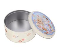 HOLIDYOYO Boîte Métal Ronde Bonbons Et Cookies Contenant Décoratif Pour Fêtes Noël Anniversaires Et Design De Lapin De Gâteau Petite