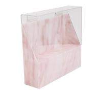 HOLIDYOYO Boîte Porte-Pince à Épiler pour Extensions de Cils à 8 Trous en Acrylique Effet Marbré Rose, Support de Rangement Compact pour Pinces à Cils, Organiseur Pratique pour Salon