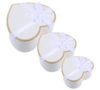 HOLIDYOYO Boîte Présent en Carton Forme Cœur Blanche Lot 1 Pièce Boîte Vide pour Emballage Présent Jardinière Décorative pour Fleurs Mariage et Anniversaire