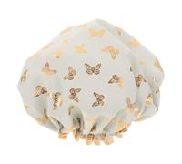 HOLIDYOYO Bonnet de Double Couche pour Femmes, Imperméable et Élastique, Grand Format, Design Délicat en Tissu et Pe, pour Teinture et Protection Complète des Cheveux
