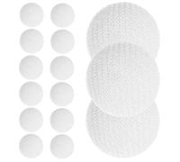 HOLIDYOYO Boutons Ronds en Tissu et Alliage Blanc Cassé 10 MM, Lot de 15 Pièces pour Robes de Mariée et Projets Artisanaux, Large Ouverture Arrière pour Couture Facile