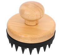 HOLIDYOYO Brosse à Shampoing en Silicone Noire Brosse de Massage Exfoliante pour Cuir Chevelu Petite pour Nettoyage Masseur Ergonomique pour Soins Capillaires