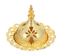 HOLIDYOYO Brûleur Encens Créatif Alliage de Zinc Doré Cendrier Décoratif Élégant pour Aromathérapie et Décoration Maison Mini Censer Zen pour Relaxation
