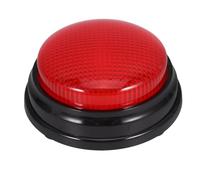 HOLIDYOYO Buzzer De Jeu : Bouton Sonore D'alarme Amusant avec Lumière Bouton De Jeu Buzzer s Parlants Sonore Concours De Fête Jouet Quiz Buzzer De Talent pour La Famille Rouge.