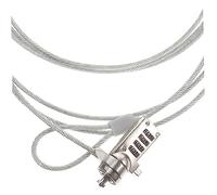 HOLIDYOYO Câble Antivol pour Ordinateur Portable 1,8 M en Acier Inoxydable, Antivol à Code Numérique 4 Chiffres, Accessoire Informatique Sécurisé pour Usage Professionnel et Bureautique,