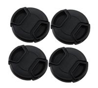 HOLIDYOYO Cache-Objectif Lot de 4 Pièces 55mm en Plastique Noir Protection Étanche et Légère pour Appareil Photo pour Photographes Professionnels