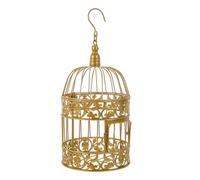 HOLIDYOYO Cage à Oiseaux Décorative Forgé Dorée, Ornement de Style Européen pour Maison, Accessoire Photo et Décoration Intérieure