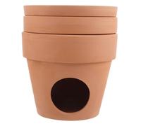 HOLIDYOYO Ceramic Pet House with Ice Pack for Hamsters Breathable Cooling Hideout for Small Animals Ventilated Summer Nest and Rodents