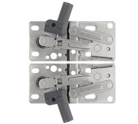 HOLIDYOYO Charnières à Ressort Invisibles pour Porte de Placard sous Évier 45° à Fermeture Amortie en Acier Laminé à Froid Lot de 2 Charnières Robustes Silencieuses pour Meubles Cuisine et