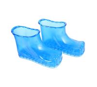HOLIDYOYO Chaussures de Bain de Pieds Bleu Haute 18 Cm en Pvc pour Spa et Bain Apaisant à Domicile, Bassine de Trempage Polyvalente pour Soin des Pieds Famille