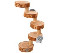 HOLIDYOYO Chinchilla et Petits Animaux en Bois Naturel Marron, Échelle Multifonction Facile à Installer Cage pour Moments de Jeu