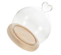 HOLIDYOYO Cloche Verre avec Socle Stable pour Décoration Maison Protection Antidérapante pour Objets Précieux Design Transparent Élégant Idée Cadeau Mariage et Couple Présentoir Vitrine