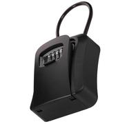 HOLIDYOYO Coffre à Clés Mural Extérieur Noir à Code 4 Chiffres Boîte à Clés Sécurisée 10 000 Combinaisons Boîtier Robuste pour Maison Entreprise et Écoles Gestion Facile