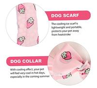 HOLIDYOYO Collier Rafraîchissant pour Chien Tissu Absorbant la Chaleur Bandana Refroidissement et Portable pour Animaux Protection Confort Couleur Rose Fraise