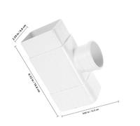 HOLIDYOYO Connecteur PVC Y pour Descente de Gouttière Blanc Accessoire de Drainage et Extension Compatible Système Adaptable pour Gestion Eau Pluie Villa