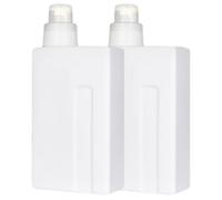 HOLIDYOYO Contenant Lessive Liquide Rechargeable et Réutilisable 2pcs en Pe Blanc 1000ml pour Maison et Hôtel, Bouteilles Vides Pratiques