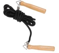 HOLIDYOYO Corde à Sauter à Poignée en Bois Foncé Corde Résistante à L'usure Longueur Réglable pour Exercices D'intérieur et D'extérieur Équipement Sport Fitness Polyvalent