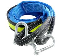 HOLIDYOYO Corde de Remorquage Robuste 5 Mètres 8 Tonnes Paquet de Transport Double Couche Corde de Secours Pratique pour Voiture et 4X4 Sangle de Traction pour Remorquage et Récupération