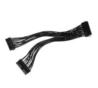 HOLIDYOYO Cordon d'alimentation Synchrone à 24 Contacts en Cuivre Compatible 24pin et 20pin Câble D'extension pour Alimentation de Carte Mère Bleu Supportant Double Alimentation Dc3.3v-12v
