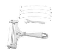 HOLIDYOYO Couteau à Fromage Fil Inox Portable avec Fils et Clé Trancheur pour Beurre et Fromages Durs Blocs Polyvalent pour Cuisine Flexible