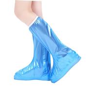 HOLIDYOYO Couvre Chaussures Imperméables Longs Bleu avec Bande Élastique Surchaussures Portables Antidérapantes pour Homme Protection Pluie et Boue Outdoor