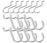 HOLIDYOYO Crochets Suspendre pour Panneaux Perforés Double Fil, 20 Pièces | Crochet Panneau Perforé pour Magasin, Crochet Métal, Crochets de Garage Robustes, Crochets Muraux, Lot de Métal