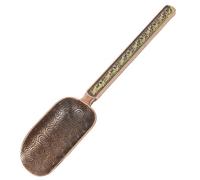 HOLIDYOYO Cuillère à Thé en Cuivre et Zinc Vintage Cuillère Doseuse à Thé Fonctionnelle Motif Floral Accessoire Pratique Maison