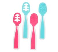 HOLIDYOYO Cuillères D'apprentissage Pour Bébé 4pcs Ergonomiques Silicones Alimentaires Évitent Risque D'étouffement Pour - Et Tout-petits Repas Et Goûters