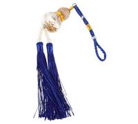 HOLIDYOYO Décoration Gourde Double Pompon Bleu Accessoire Rétroviseur Voiture Matériau Résistant Décoloration Feng Shui Suspendu Intérieur Voiture Ornement Chanceux