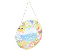 HOLIDYOYO Décoration Murale Suspendue à Thème Estival Plaque Suspendue pour Porte et Mur Ornement Accueillant pour Maison Porche et Vitrine pour Ambiance