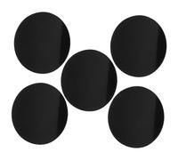 HOLIDYOYO Dessous de Tasse Ronds Tapis de Table Sûrs et Résistants Lot de 5 en Silicone Épais Antidérapants Noirs pour Maison et Autres Lieux