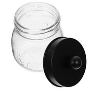 HOLIDYOYO Distributeur De Cotons-tiges Verre Bocal Médecin Bocal à Boules De Coton Boîtes De Rangement Pour Cotons-tiges Boîte De Rangement Pour Disques De Coton
