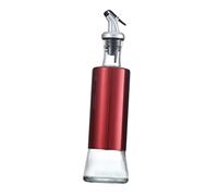 HOLIDYOYO Distributeur D'huile Cuisine 320 Ml En Acier Inoxydable Et Verre Alimentaire Contrôle Précis Anti-fuite Rouge Adapté Pour Huile, Vinaigre Et Condiments Liquides Usage La Cuisine
