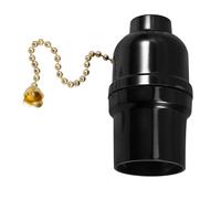 HOLIDYOYO Douille à Tirette E27 en Bakélite avec Chaînette Dorée Support de Lampe à Tirer Compatible Plafonnier Accessoire de Remplacement Pratique pour Luminaire à Chaînette Pièces de