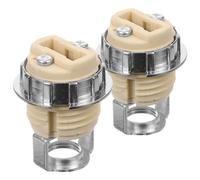 HOLIDYOYO Douille G9 En Céramique Avec Support Métallique 2 Pièces Porte-Ampoule Sécurisé Compatible Ampoule Halogène Led Kit De Remplacement Pour Bricolage Électrique