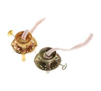 HOLIDYOYO Douille Réglable en Métal 2 Pièces pour Lampe à Pétrole Vintage Support Mèche à Quatre Griffes Doré et Argenté Accessoires pour Lampes à Huile D’intérieur et Éclairage D’appoint