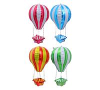 HOLIDYOYO Ensemble de 4 Ballons Décoratifs en Film Aluminium Forme Ballon à Air Chaud, Décoration Élégante pour Fête D'anniversaire et Séances Photo à Domicile