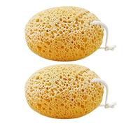 HOLIDYOYO Éponges Corporelles Exfoliantes Gommage Corps Bio Lot de 2 en Éponge Polymère Cordelette, Douces et Pratiques