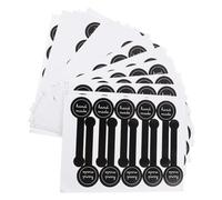 HOLIDYOYO Étiquettes de Scellage Décoratives Autocollantes Noires 30 Feuilles Longues Fait Main pour Pâtisserie Emballage Alimentaire, Adhésifs Polyvalents pour Boîtes Fête Anniversaire