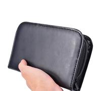 HOLIDYOYO Étui de Transport Portable en Pu Noir de Pouls et Appareil de Mesure de Glycémie, Boîte de Rangement Résistante à L'eau Chocs, Taille Compacte pour Voyages et Usage Quotidien