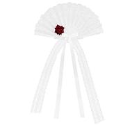 HOLIDYOYO Éventail Dentelle Vintage Européen Accessoire De Fête Prop Photo pour Cosplay Et Danses Éventail Pliant Soyeux avec Motif De Rose Décoratif Et Élégant