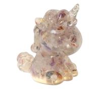 HOLIDYOYO Figurine Licorne Cristal Lavande Sculpture Délicate pour Décoration Intérieure Bureau Maison Ornement Animal Compact et Élégant Cadeau Élégant pour Amateurs de Pierres Précieuses