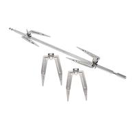 HOLIDYOYO Fourchette à Viande Rotative en Acier Inoxydable, Accessoire pour Tournebroche Barbecue, Résistante aux Hautes Températures, pour Cuisson Poulet et Dinde