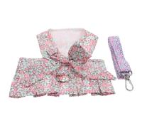 HOLIDYOYO Harnais pour Chien Robe Fleurie et Laisse, Polyester, S | Contrôle à Main, Sangle Décorative, Design Long, Dos 20cm, Buste 32cm, Cou 23cm