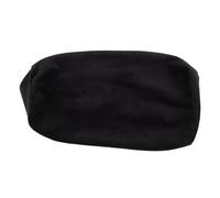 HOLIDYOYO Housse de Coussin Cylindrique en Crystal Velvet Noir, Taie D’Oreiller Cervicale Réutilisable pour Appui-tête de Voiture, Protection Nuque pour Conduite et Voyage