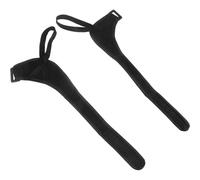 HOLIDYOYO Jeu de 1 Paire de Dragonnes de Ski en Polyester Noir, Sangle de Poignet Réglable pour Bâtons de Randonnée, Protège Le Glissement et Réduit la Fatigue Lors des Activités de Plein