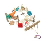 HOLIDYOYO Jouets Molaires en Bois pour Hamster Chinchilla Ficelle Suspendue pour Petits Animaux