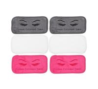 HOLIDYOYO Kit de 6 Coussinets Frontaux en Tissu Doux et Confortable pour Extensions de Cils, Lavables en Machine, Processus D’extension de Cils et Autres Soins de Beauté